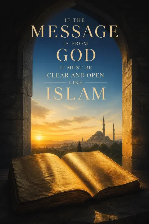 If the Message Is from God It Must Be Clear and Open Like Islam